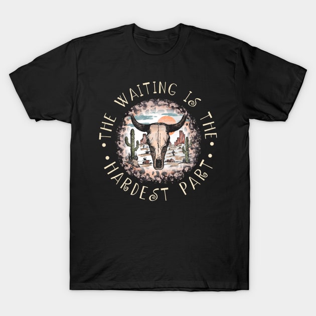 The Waiting Is The Hardest Part Bull Leopard Cactus T-Shirt by Creative feather